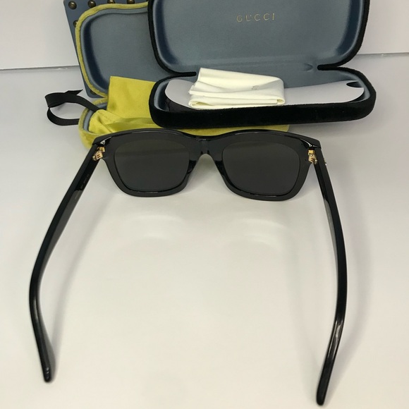 Gucci unisex Urban GG0326S GG/0326/S 001 Black Fashion Square Sunglasses 52mm - Picture 10 of 15